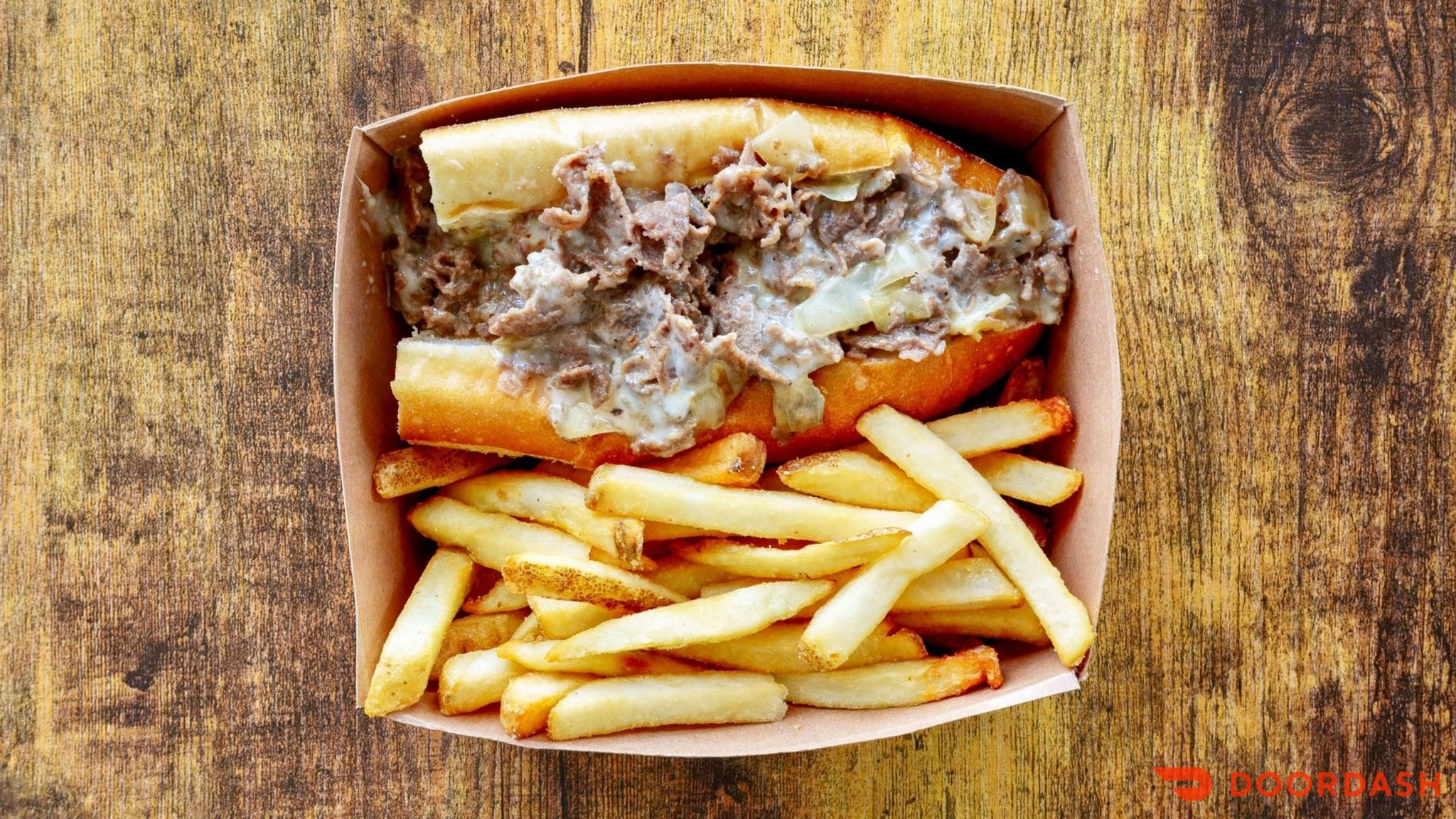 Cheesesteak and fries